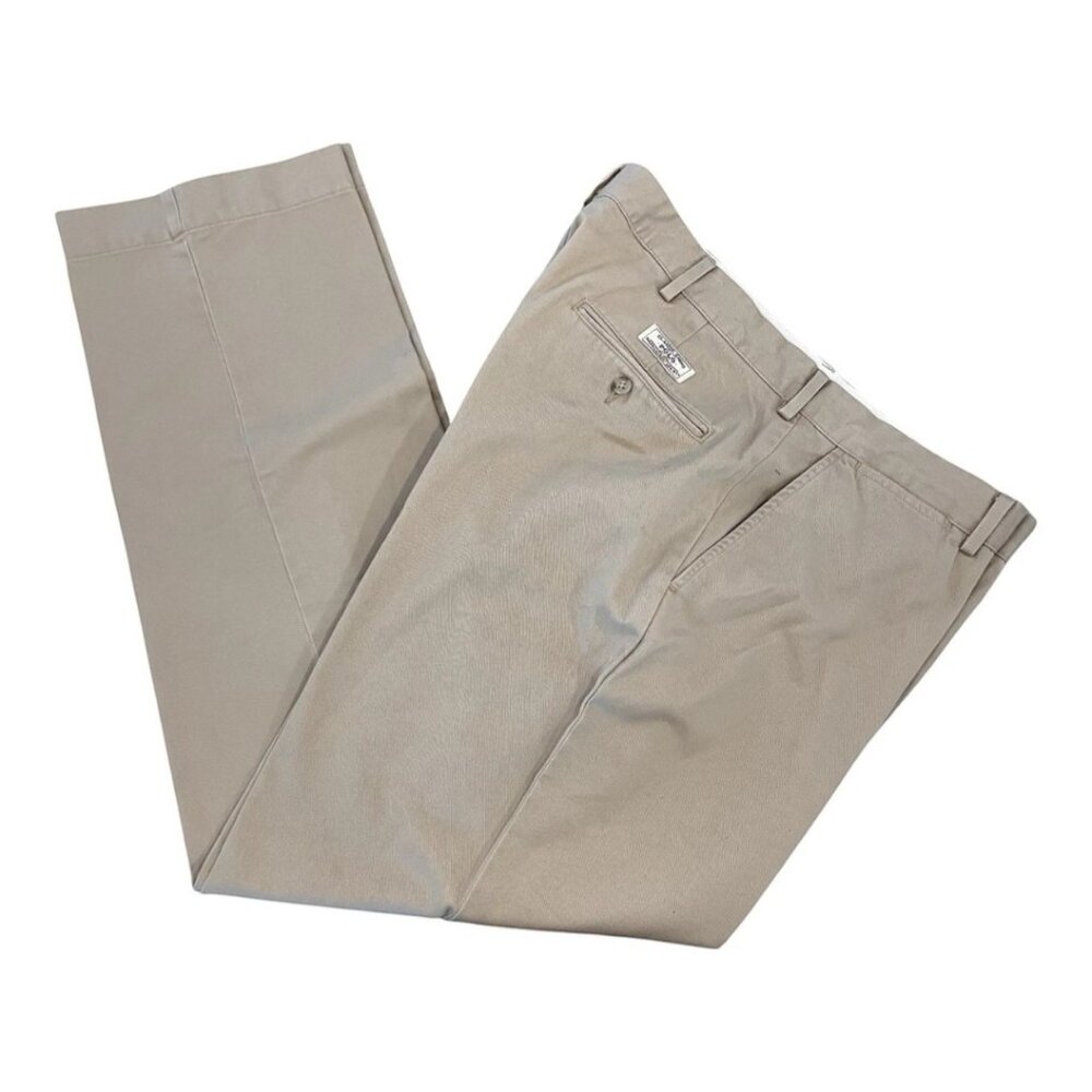 Vintage Polo Ralph Lauren Classic Chino Khaki Pants Mens 36x30 Cotton Trouser